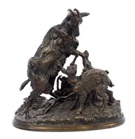Lot 744 - Pierre Jules Mene (1810 - 1879), bronze group...
