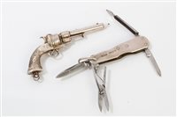 Lot 748 - Antique novelty propelling pencil in the form...
