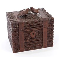 Lot 754 - Late 19th century Black Forest carved...