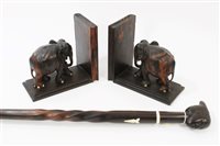 Lot 755 - Pair of antique African carved coromandel...