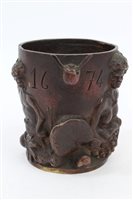 Lot 762 - 17th century-style bronze mortar finely cast...