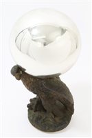 Lot 775 - Unusual antique painted plaster sculpture with...