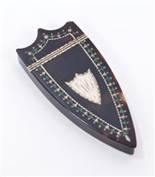 Lot 822 - George III tortoiseshell and silver and green...