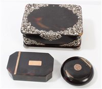 Lot 831 - George III tortoiseshell and silver gilt...