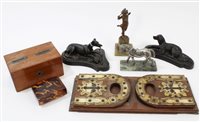 Lot 839 - Pair of antique bronzed paperweights in the...