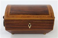 Lot 840 - Regency rosewood boxwood and tulipwood...