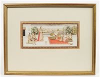 Lot 868 - Antique Mughal School watercolour on ivory...