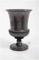 Lot 304 - George IV silver urn of campana form, with...