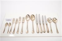 Lot 317 - Set of contemporary silver Hanoverian rattail...