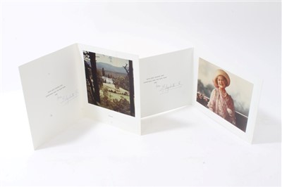 Lot 172 - HM Queen Elizabeth The Queen Mother - two signed Christmas cards