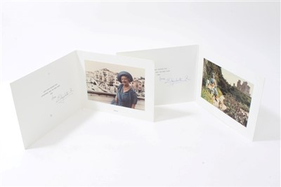 Lot 173 - HM Queen Elizabeth The Queen Mother - two signed Christmas cards