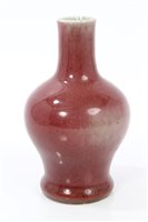 Lot 3 - 19th century Chinese sang-de-boeuf glazed...