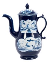 Lot 13 - Mid-18th century Lowestoft blue and white...