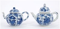 Lot 29 - Two late 17th century Chinese Kangxi blue and...