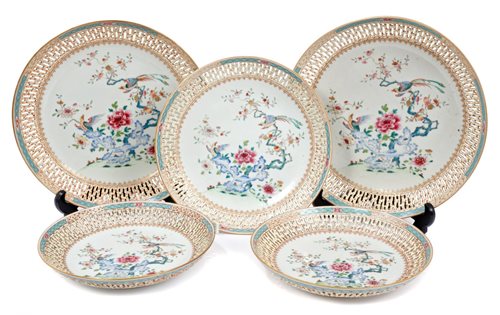 Lot 57 - Fine quality part set of five 18th century...