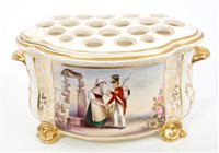 Lot 91 - Early 19th century Derby bough pot and pierced...
