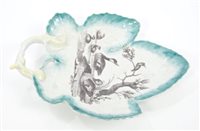 Lot 104 - Rare 18th century Worcester leaf-shaped and...