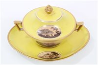 Lot 109 - Early 19th century Coalport yellow ground...