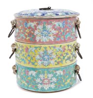 Lot 127 - Late 19th century Chinese nest of three...