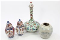 Lot 130 - Early 20th century Chinese polychrome bottle...