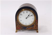 Lot 1169 - 1920s chinoiserie cased mantel clock in...