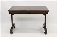 Lot 1289 - William IV rosewood centre table with two...
