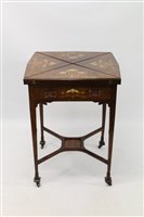 Lot 1315 - Good Art Nouveau walnut marquetry and white...