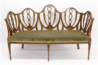 Lot 1321 - Good George III style satinwood and polychrome...