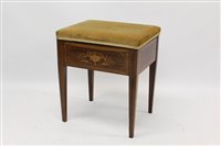 Lot 1322 - Edwardian rosewood and marquetry inlaid piano...