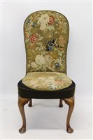 Lot 1323 - George I style walnut side chair with high...