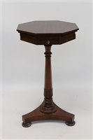 Lot 1326 - Rare William IV mahogany occasional table of...