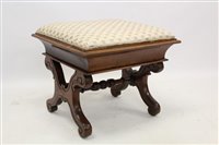 Lot 1327 - 19th century Continental mahogany X-frame box...