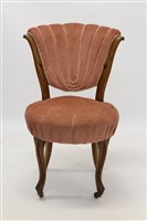 Lot 1344 - 19th century Continental walnut side chair...