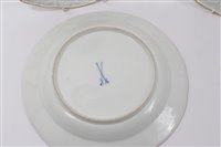 Lot 136 - Set of six 19th century Meissen porcelain...
