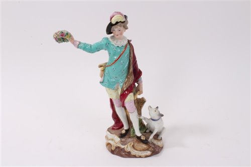 Lot 131 - 19th century Meissen figure of a gentleman...