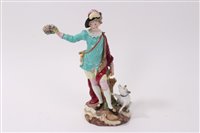 Lot 131 - 19th century Meissen figure of a gentleman...