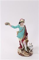 Lot 131 - 19th century Meissen figure of a gentleman...