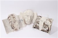 Lot 147 - Three 20th century porcelain human mask...