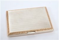 Lot 394 - Fine quality silver cigarette case with...
