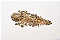 Lot 609 - Antique silver gilt and gemstone jewel or...
