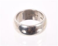 Lot 613 - Large Victorian silver ring by George Unite,...