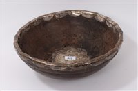 Lot 823 - Antique, probably 18th century turned wood and...