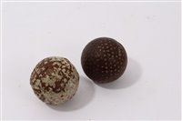 Lot 824 - Antique gutta percha golf ball, by M & T -...