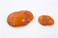 Lot 825 - Very large honey coloured amber specimen,...