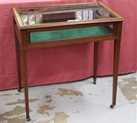 Lot 1298 - Edwardian satinwood and line inlaid bijouterie...