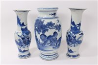 Lot 146 - Pair late 19th century Chinese blue and white...