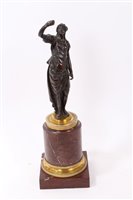 Lot 778 - 19th Century French Empire bronze figure in...