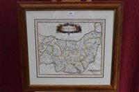 Lot 1051 - Robert Morden antique hand coloured engraved...