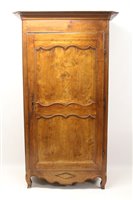 Lot 1259 - Good late 18th century French elm armoire with...
