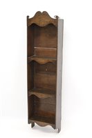 Lot 1260 - 19th century primitive oak open hanging...